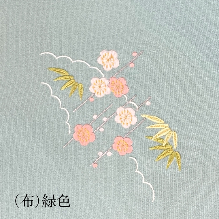 日本一やさしい刺繡キット　包みふくさ・梅2