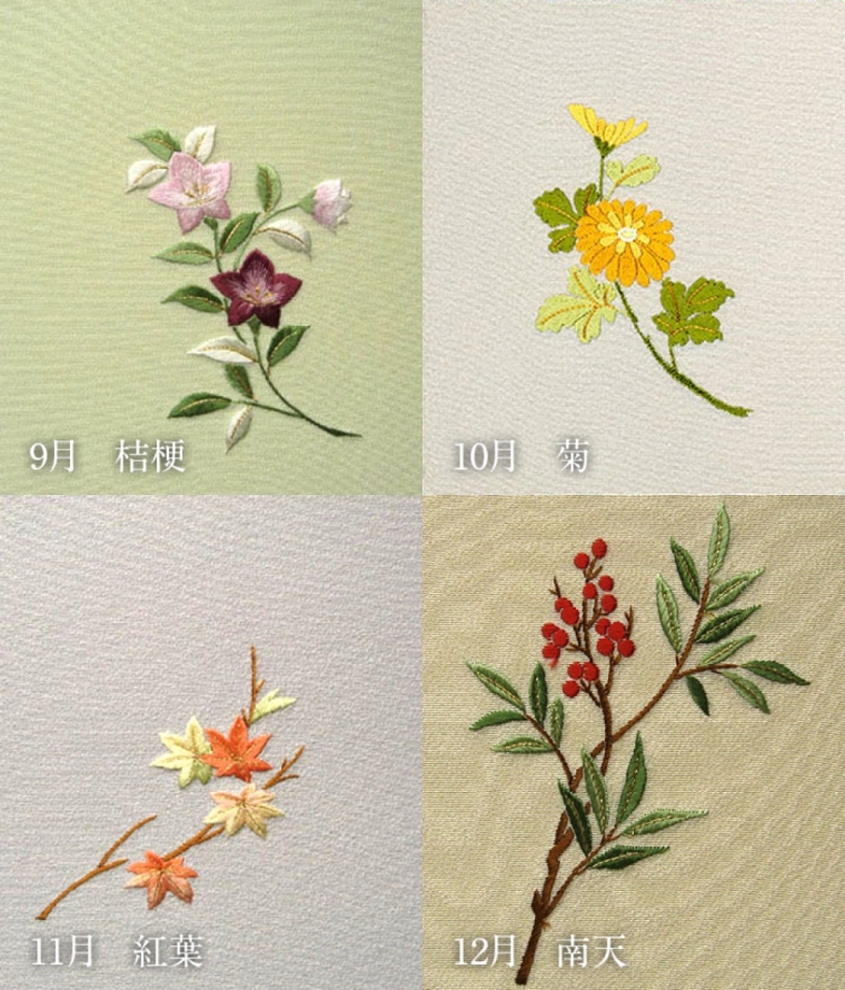 頒布会 四季の花 2 刺繡キット 頒布会 商品一覧 日本刺繍キット販売 京都の中村刺繍