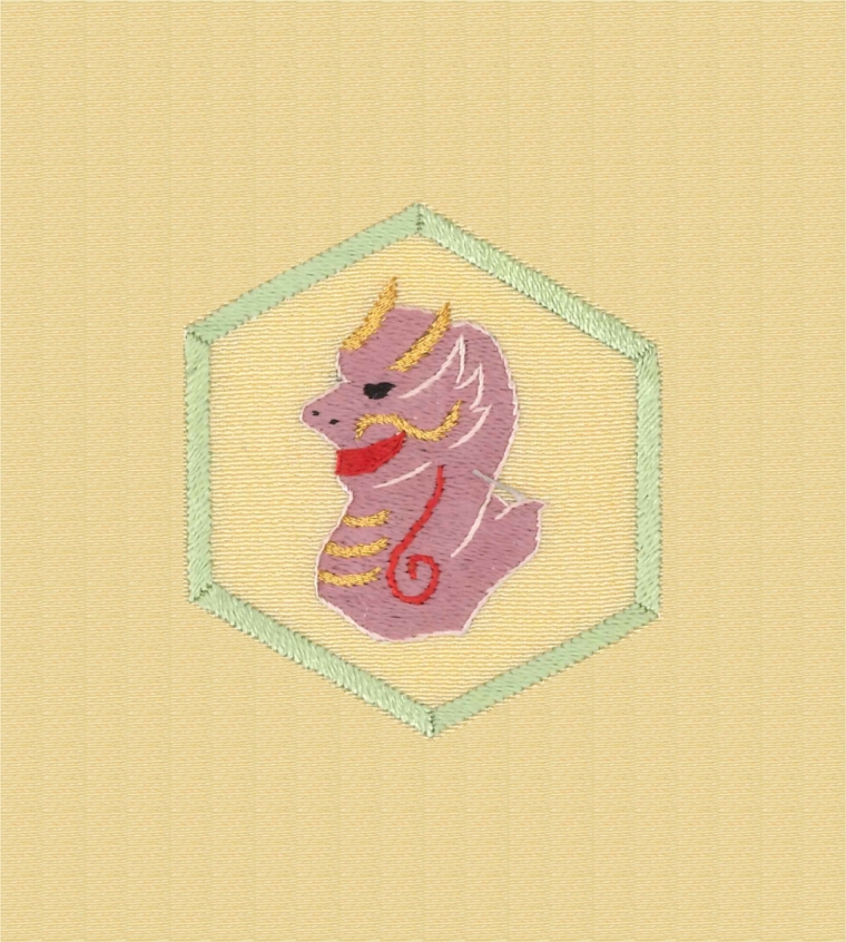 ミニ色紙 木彫り龍1