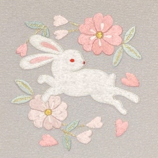 桜にうさぎ<初級>サムネイル2