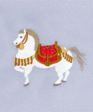 ミニ色紙 白馬
