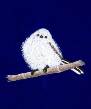 ミニ色紙 シマエナガ